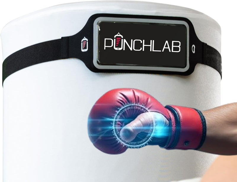 PunchLab Heavy Bag Phone Holder Strap – Punch Tracking Accessory for Boxing & Fitness, Fits Hanging & Standing Bags, Tracks Punch Power, Count & Progress, Works with App (No Subscription) - Image 1